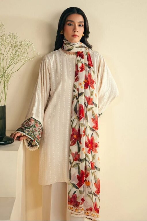 Jazmin 3Pcs Embroidered Summer Lawn Collection 2025