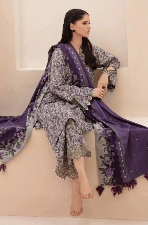 Baroque 3Pcs Digital Print Summer Lawn Collection 2025