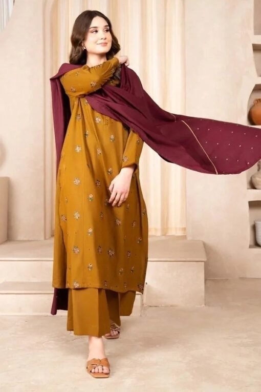 Baroque 3Pcs Embroidered Summer Lawn Collection 2025